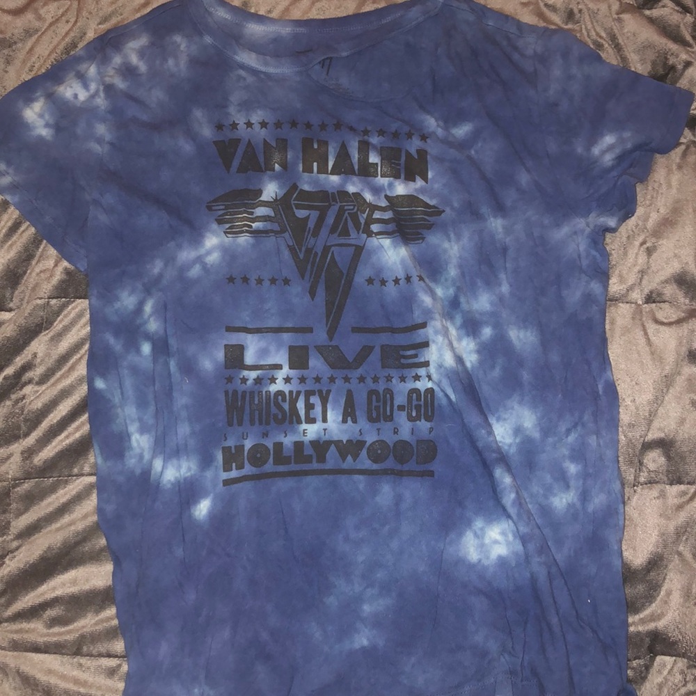 Van Halen Acid Wash Distressed Top
